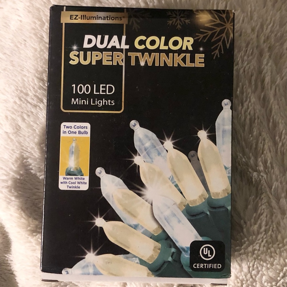 EZ-Illiminations Dual Color Twinkle Lights NIB